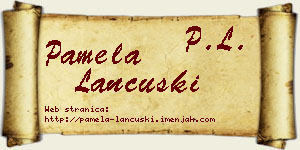 Pamela Lančuški vizit kartica